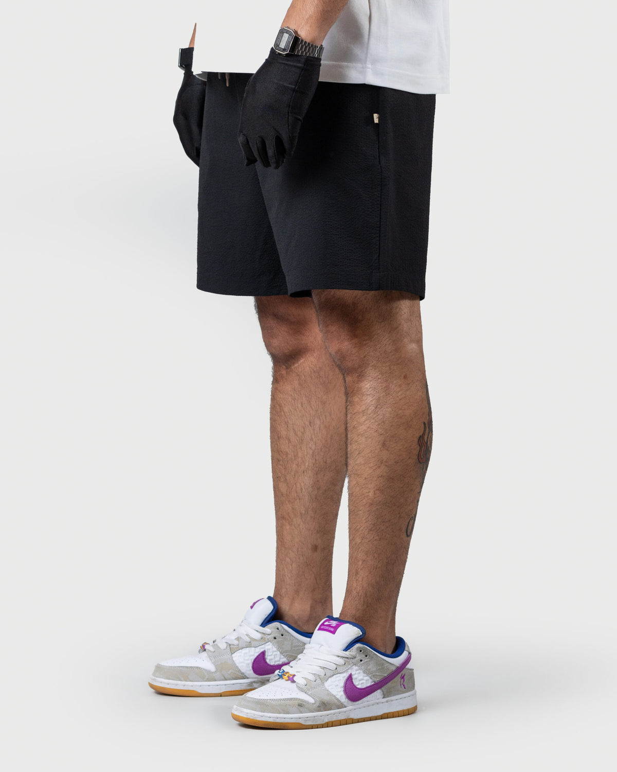 Recess - Men's Black Bubble Crush Shorts - Lightweight Drawstring Casual Shorts