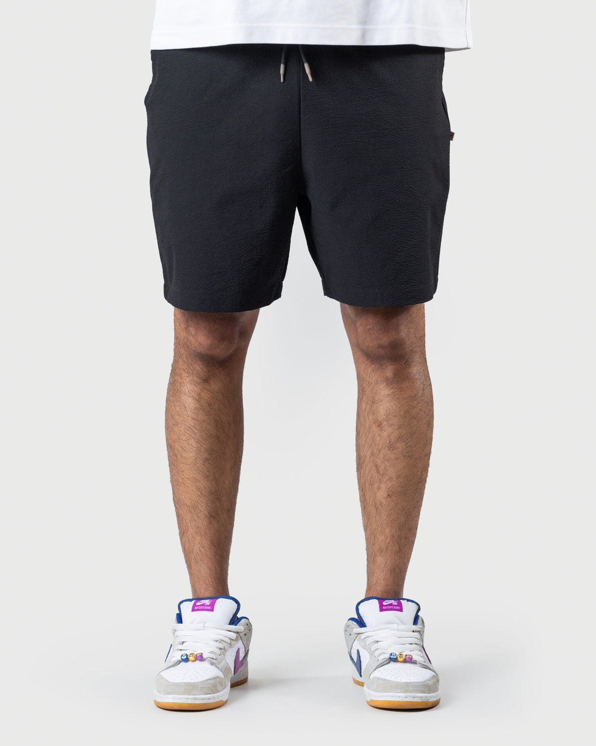 Recess - Men's Black Bubble Crush Shorts - Lightweight Drawstring Casual Shorts