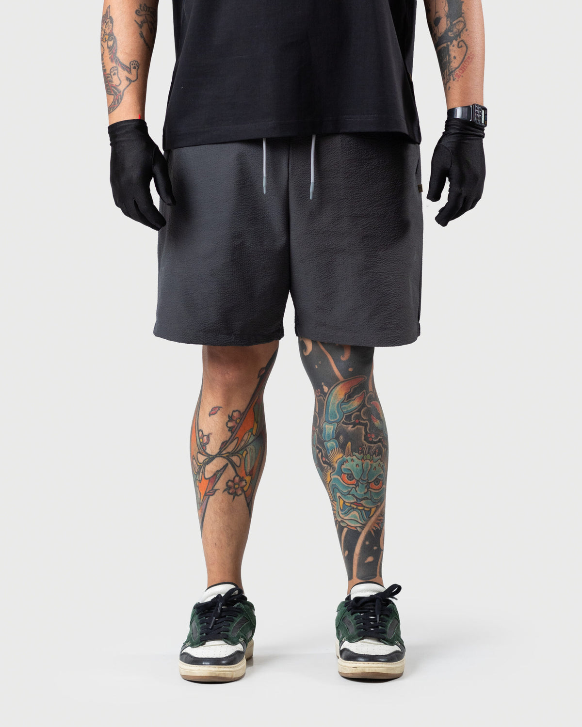 Recess - Men's Grey Bubble Crush Shorts - Lightweight Drawstring Casual Shorts