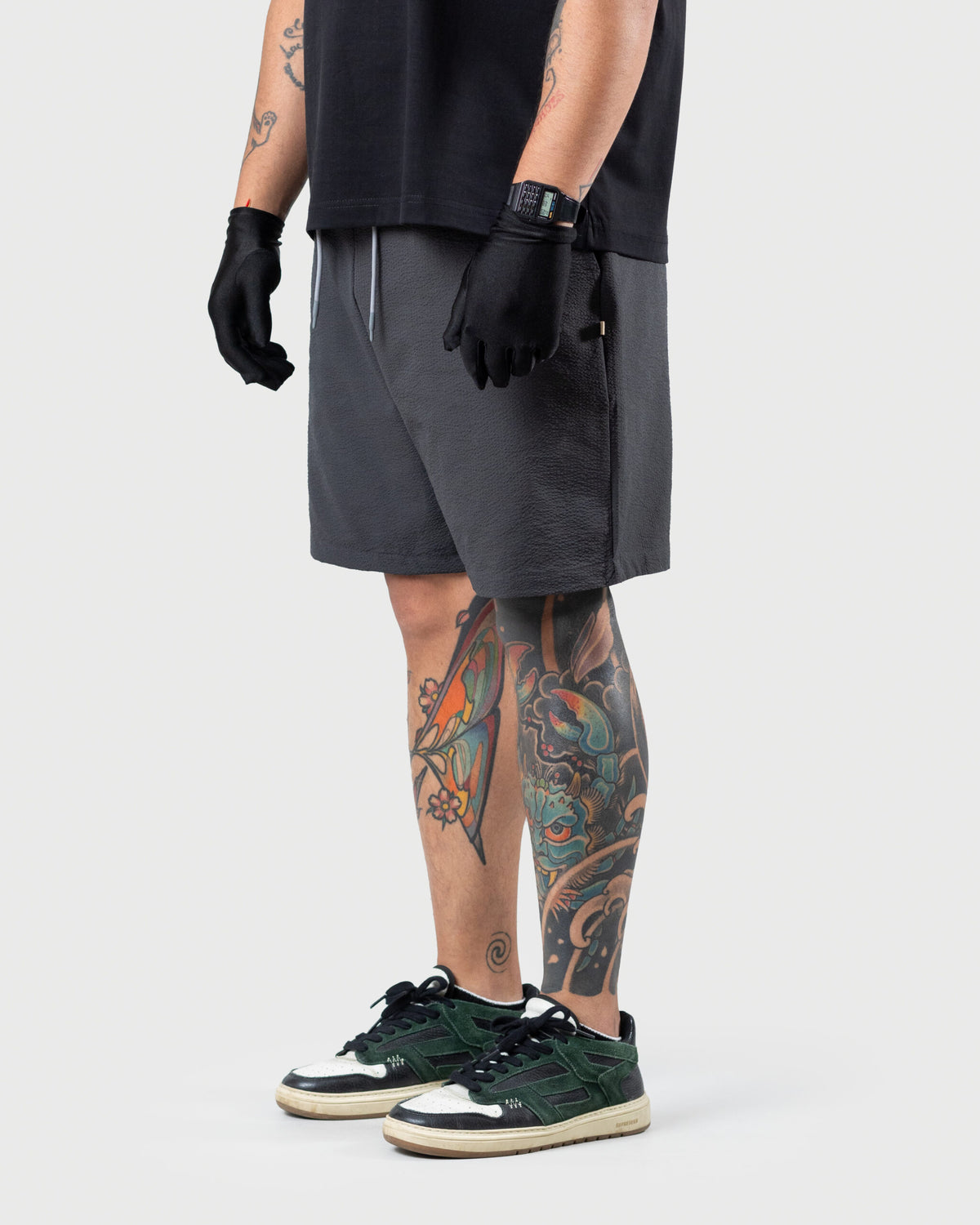 Recess - Men's Grey Bubble Crush Shorts - Lightweight Drawstring Casual Shorts