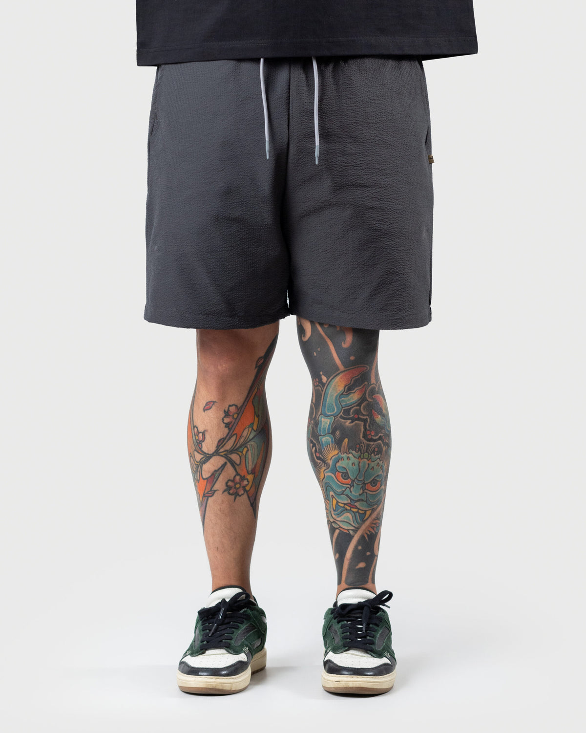 Recess - Men's Grey Bubble Crush Shorts - Lightweight Drawstring Casual Shorts