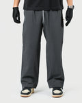 The Lowr - Men's Grey Bubble Crush Jogger Trousers - Drawstring Relaxed Fit Casual Pants
