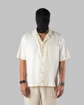 The Edit Shirt- Men's Cream Boski Cotton, Relaxed Fit, Bowling Shirt