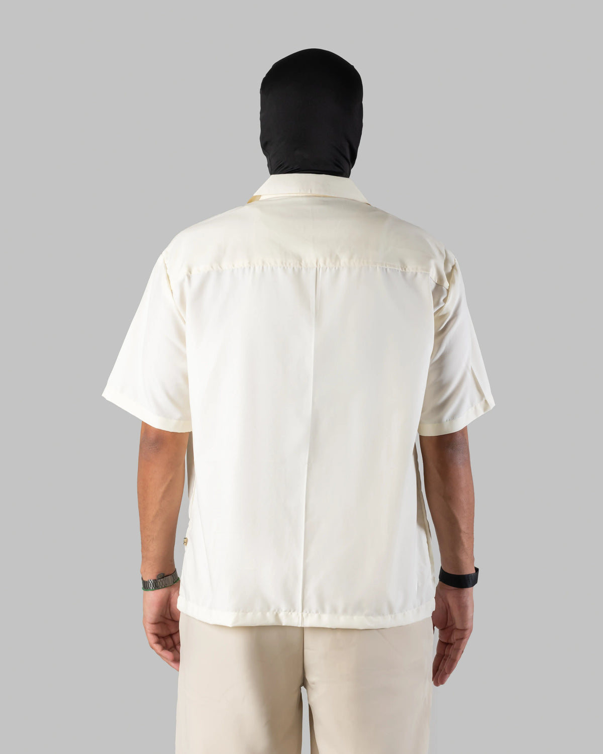 The Edit Shirt- Men's Cream Boski Cotton, Relaxed Fit, Bowling Shirt