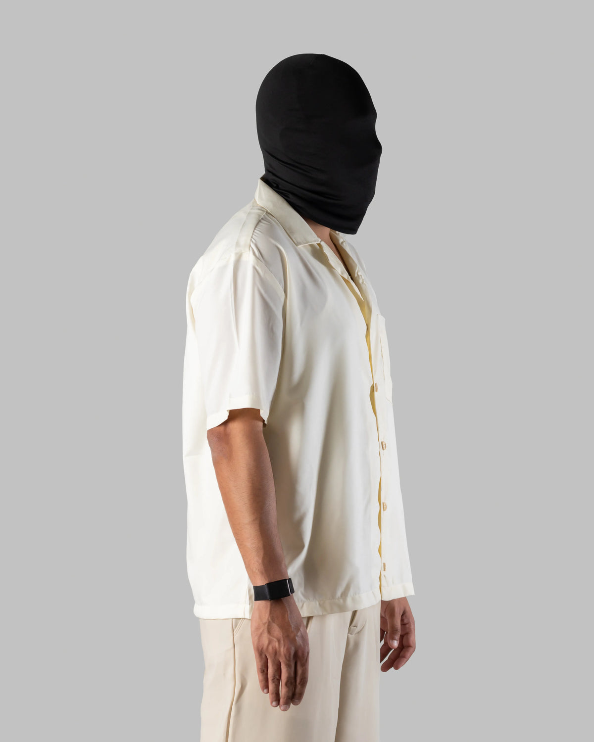 The Edit Shirt- Men's Cream Boski Cotton, Relaxed Fit, Bowling Shirt
