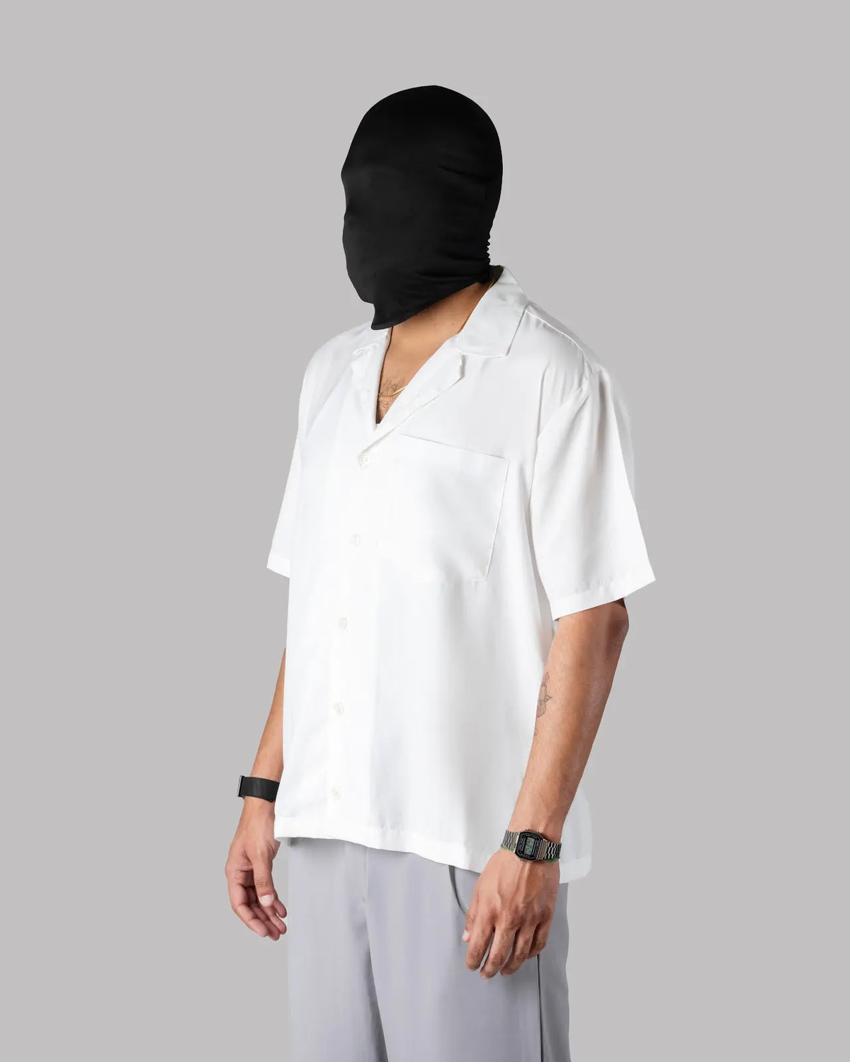 The Edit Shirt - Men's Frost White Boski Cotton, Relaxed Fit, Bowling Shirt