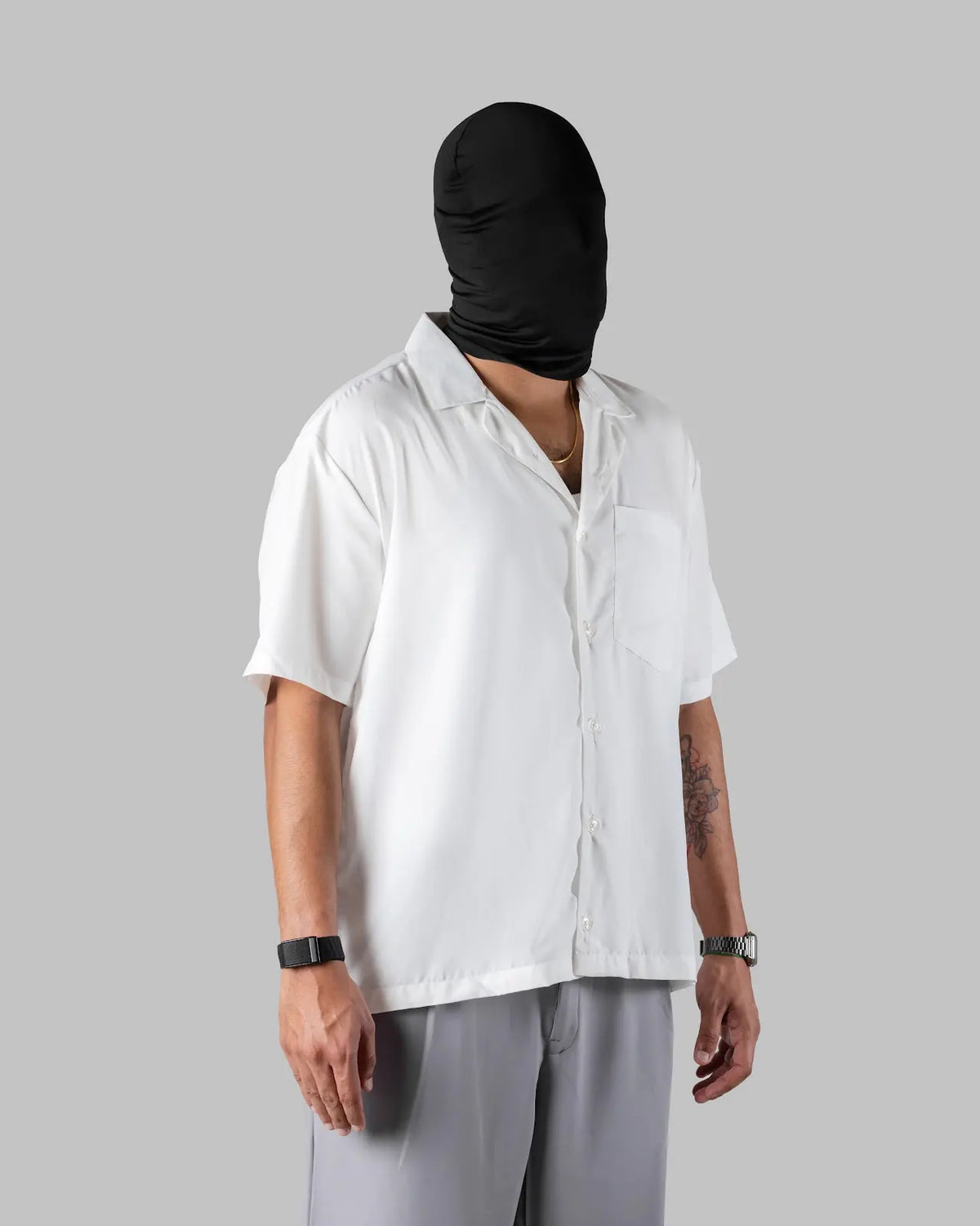 The Edit Shirt - Men's Frost White Boski Cotton, Relaxed Fit, Bowling Shirt