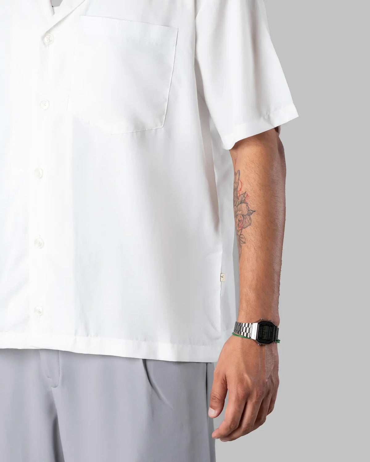 The Edit Shirt - Men's Frost White Boski Cotton, Relaxed Fit, Bowling Shirt