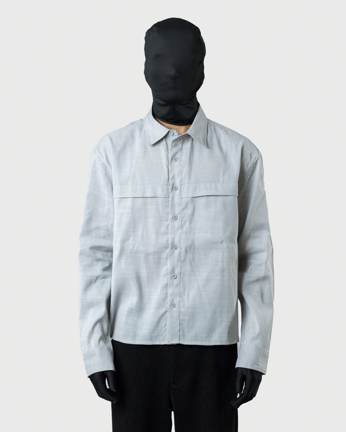 Men's Grey Linen Viscose Boxy Shirt - Relaxed Fit Smart Casual Shirt by The Floyde Edit