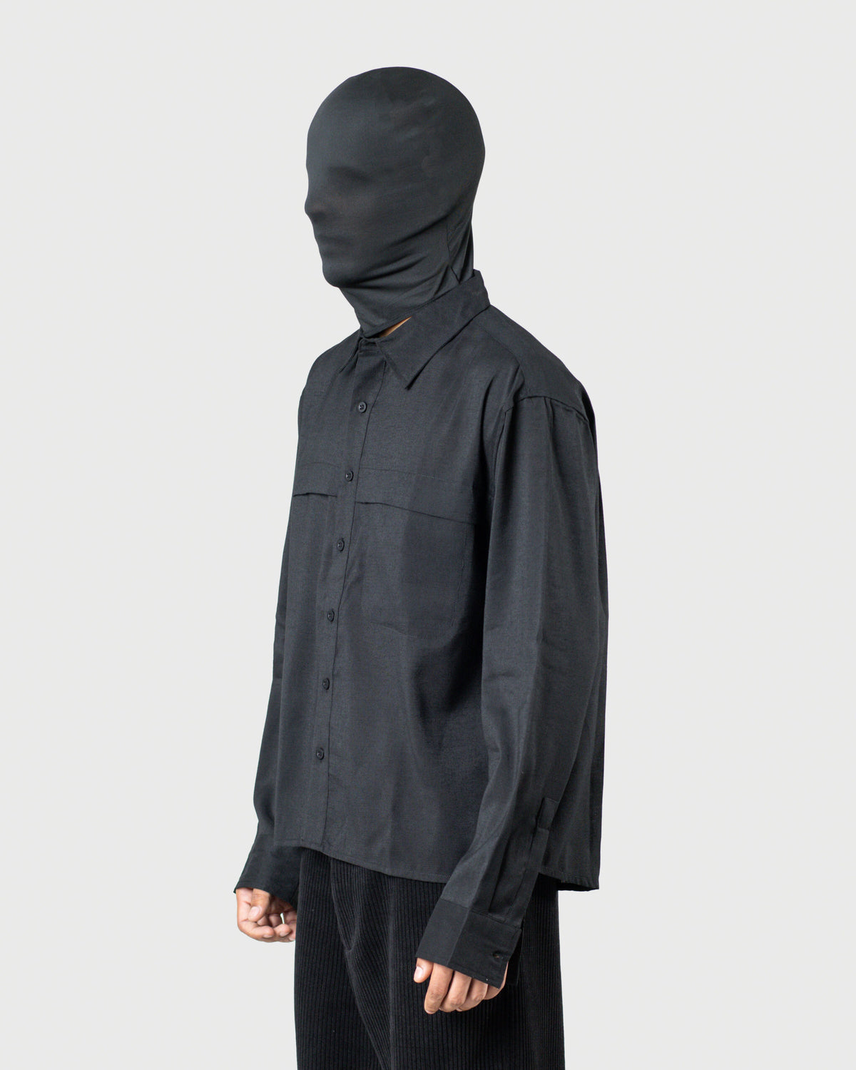 The Frame - Men's Black Linen Viscose Boxy Shirt - Relaxed Fit Smart Casual Shirt