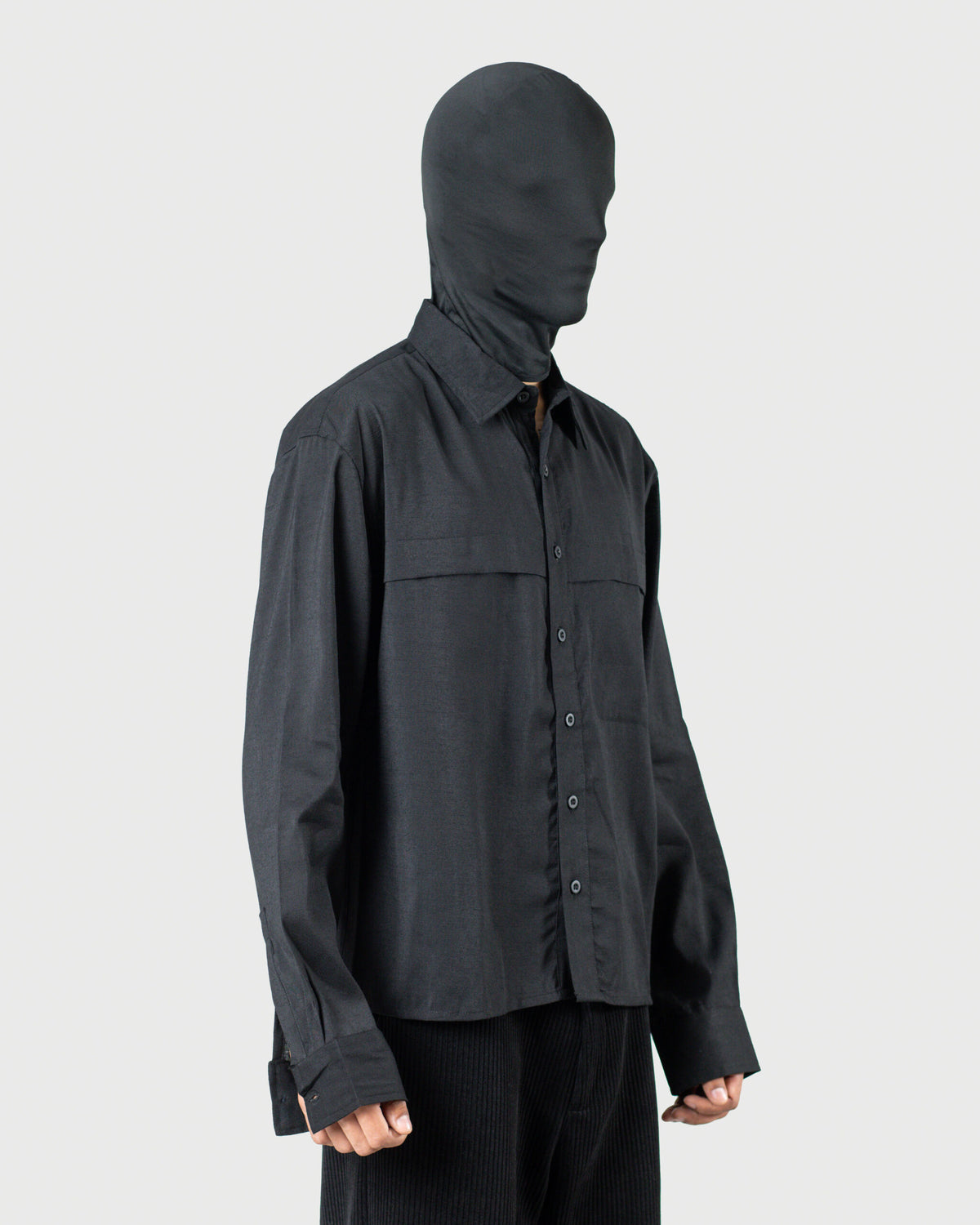 The Frame - Men's Black Linen Viscose Boxy Shirt - Relaxed Fit Smart Casual Shirt