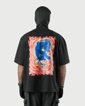 The Tee - Men's Black 240GSM Mercerised Cotton Oversized T-Shirt - Drop Shoulder Graphic Tee