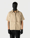 Mehfooz – Men’s Beige Canvas Utility Shirt – Drop Shoulder Oversized Pocket Casual Shirt | The Floyde Edit