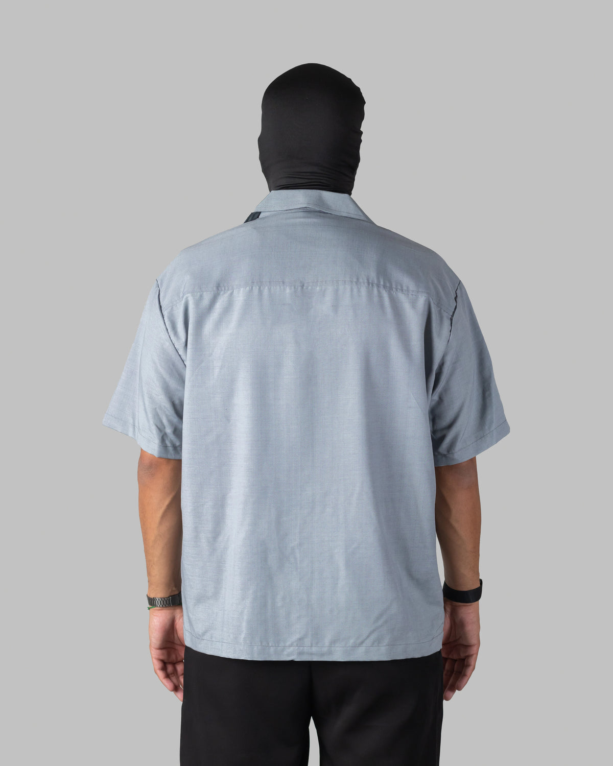 The Edit Shirt - Men's Grey Boski Cotton, Relaxed Fit, Bowling Shirt